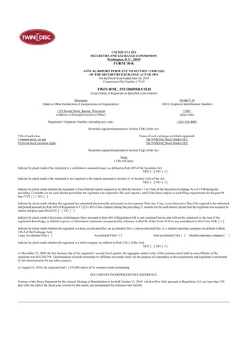 Thumbnail Twin Disc
 10-K Annual Report 