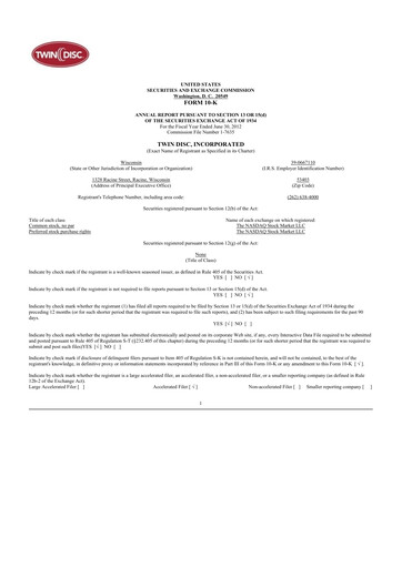 Thumbnail Twin Disc
 10-K Annual Report 