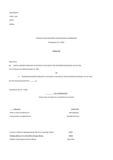 Thumbnail United Airlines Holdings
 10-K Annual Report 