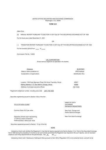 Thumbnail United Airlines Holdings
 10-K Annual Report 2002