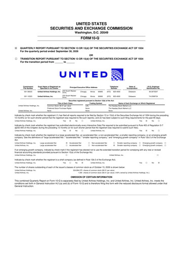 Thumbnail United Airlines Holdings
 10-Q Quarterly Report FY2026 Q3