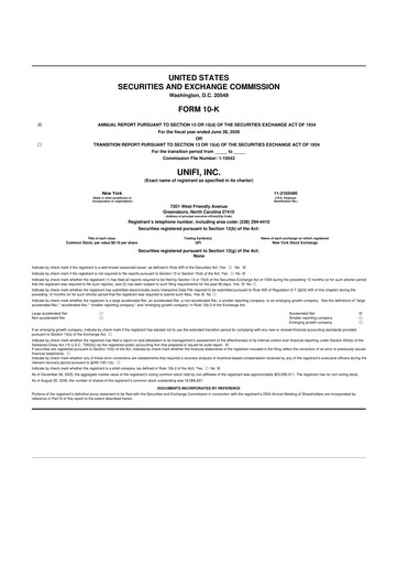 Thumbnail Unifi 10-K Annual Report 2026