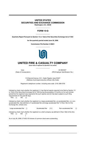 Thumbnail United Fire Group 10-Q Quarterly Report FY 