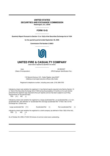 Thumbnail United Fire Group 10-Q Quarterly Report FY 