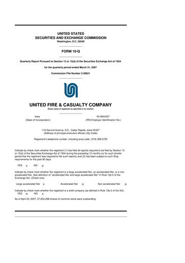 Thumbnail United Fire Group 10-Q Quarterly Report FY 