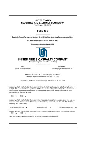 Thumbnail United Fire Group 10-Q Quarterly Report FY 