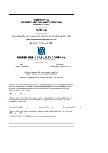 Thumbnail United Fire Group 10-Q Quarterly Report FY 