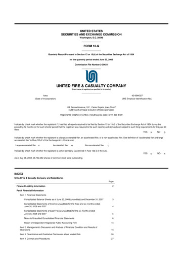 Thumbnail United Fire Group 10-Q Quarterly Report FY 