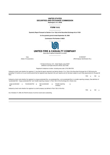 Thumbnail United Fire Group 10-Q Quarterly Report FY 