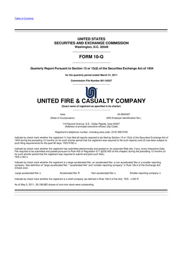Thumbnail United Fire Group 10-Q Quarterly Report FY 