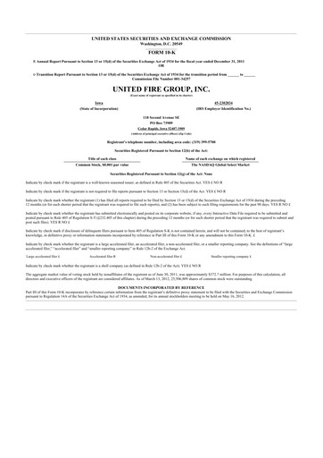 Thumbnail United Fire Group 10-K Annual Report 2011