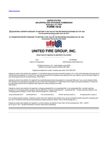 Vorschaubild United Fire Group 10-Q Quartalsbericht 2017 