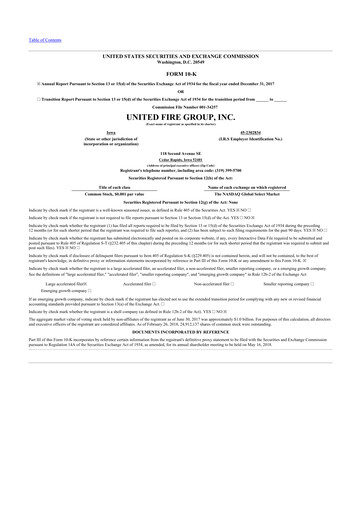 Thumbnail United Fire Group 10-K Annual Report 2017