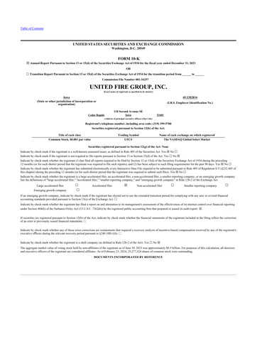 Thumbnail United Fire Group 10-K Annual Report 2023