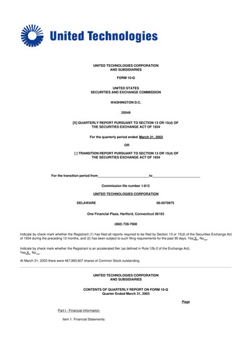 Thumbnail RTX 10-Q Quarterly Report FY 