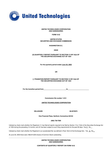 Thumbnail RTX 10-Q Quarterly Report FY 