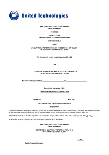Thumbnail RTX 10-Q Quarterly Report FY 