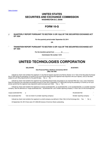 Thumbnail RTX 10-Q Quarterly Report FY2014 