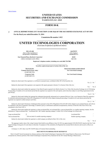 Thumbnail RTX 10-K Annual Report 2014