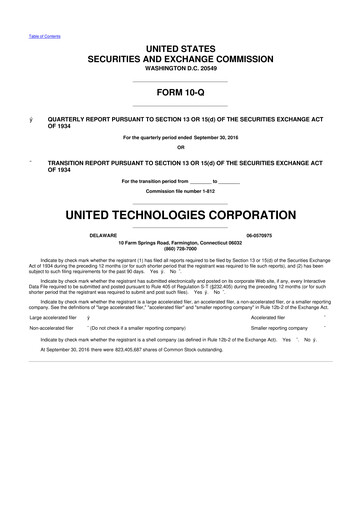 Thumbnail RTX 10-Q Quarterly Report FY2016 