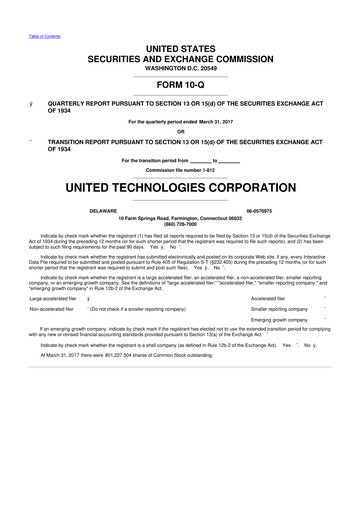 Thumbnail RTX 10-Q Quarterly Report FY2017 