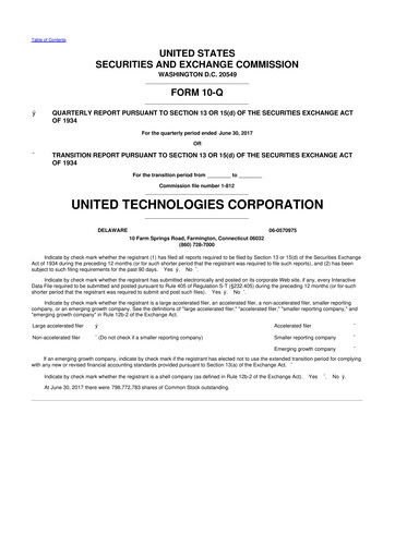 Thumbnail RTX 10-Q Quarterly Report FY2017 