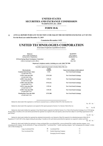 Thumbnail RTX 10-K Annual Report 2019