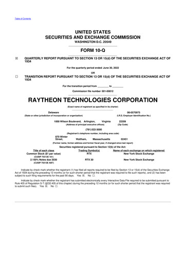 Thumbnail RTX 10-Q Quarterly Report FY2022 