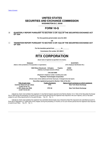 Thumbnail RTX 10-Q Quarterly Report FY2023 