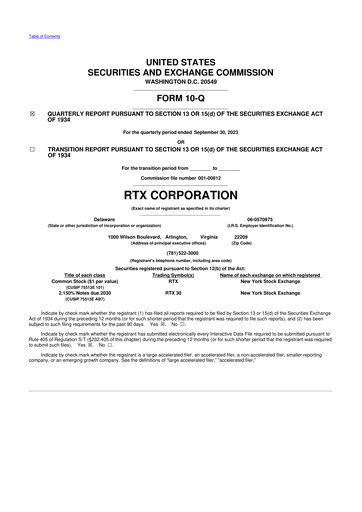 Thumbnail RTX 10-Q Quarterly Report FY2023 