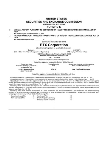Thumbnail RTX 10-K Annual Report 2025