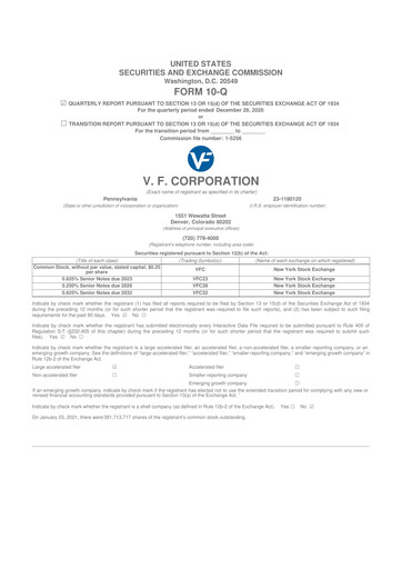 Vorschaubild VF Corporation 10-Q Quartalsbericht 2021 