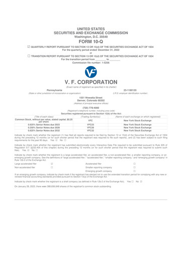 Vorschaubild VF Corporation 10-Q Quartalsbericht 2023 