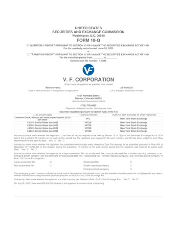 Vorschaubild VF Corporation 10-Q Quartalsbericht 2026 