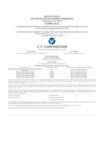 Vorschaubild VF Corporation 10-Q Quartalsbericht 2026 
