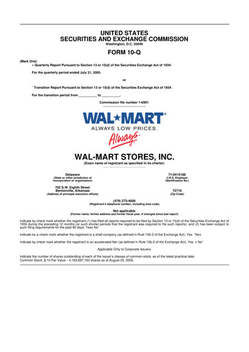 Miniature Walmart 10-Q Rapport trimestriel  