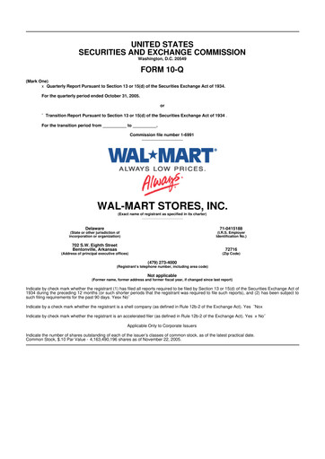 Miniature Walmart 10-Q Rapport trimestriel  