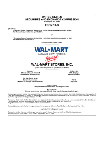 Miniature Walmart 10-Q Rapport trimestriel  