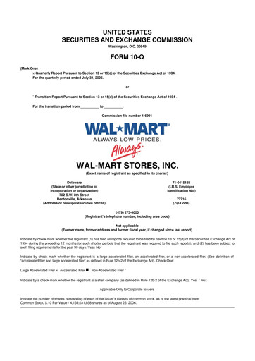 Miniature Walmart 10-Q Rapport trimestriel  