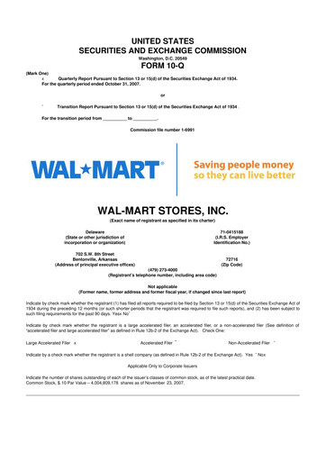 Miniature Walmart 10-Q Rapport trimestriel  