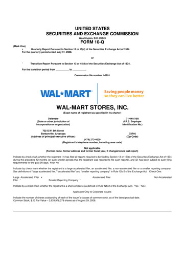 Miniature Walmart 10-Q Rapport trimestriel  