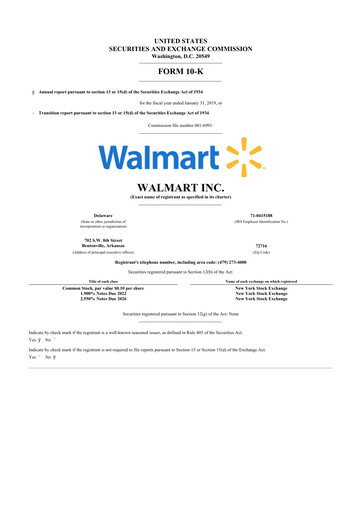 Thumbnail Walmart 10-K Annual Report 2019