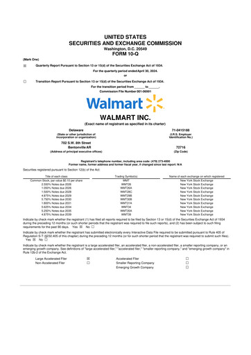 Miniature Walmart 10-Q Rapport trimestriel 2025 