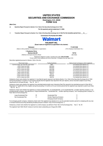 Thumbnail Walmart 10-Q Quarterly Report FY2027 