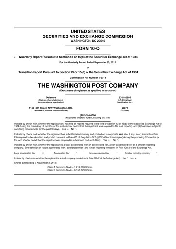 Thumbnail Graham Holdings 10-Q Quarterly Report FY2012 