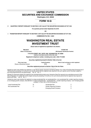 Thumbnail Elme Communities 10-Q Quarterly Report FY2019 