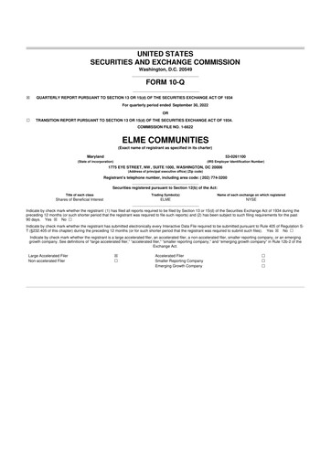 Thumbnail Elme Communities 10-Q Quarterly Report FY2022 