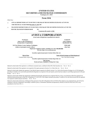 Thumbnail Avista
 10-K Annual Report 2017