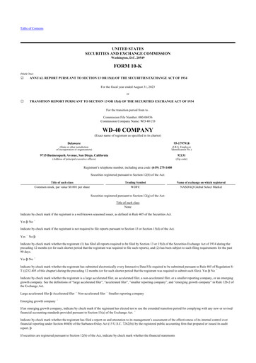 Thumbnail WD-40 Company
 10-K Annual Report 2023