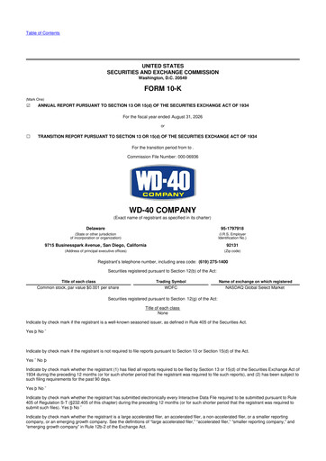 Thumbnail WD-40 Company
 10-K Annual Report 2026